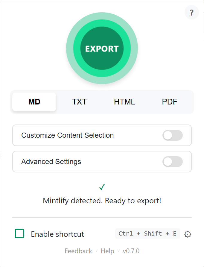 docXporter detecting Mintlify documentation